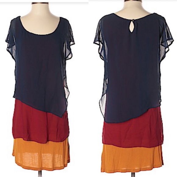 Gentle Fawn Dresses & Skirts - GENTLE FAWN SZ MD COLOR BLOCK SHIFT DRESS